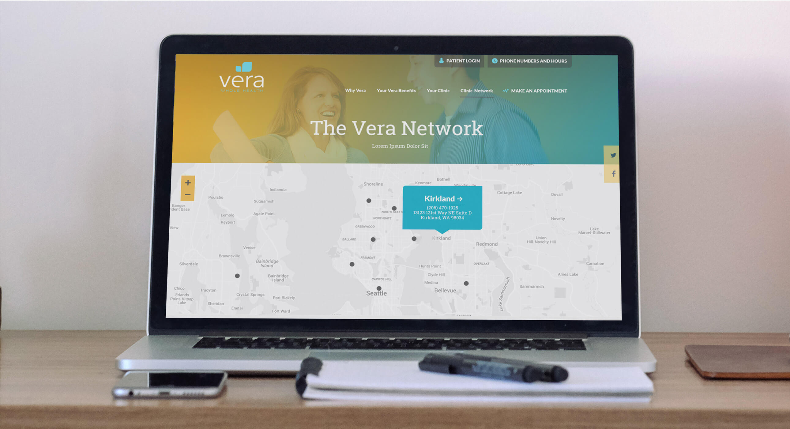 Vera network website page